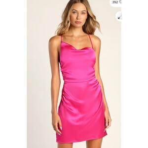 NWT Lulu's hot pink cocktail dress size XS